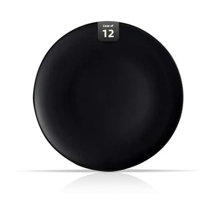 Restaurant Value, Stoneware Coupe Shape Plate 10.5", Matte Black, Case of 12 - color: Matte Black, size: Plate 10.5"
