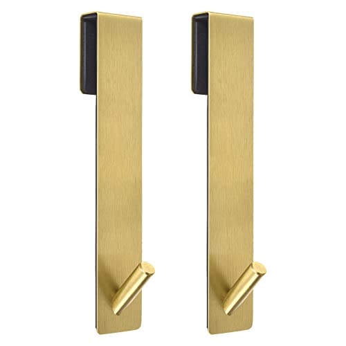 Kontoyo Shower Door Hooks(7.5 Inch),Extended Over Door Hooks for Bathroom Frameless Shower Door,Robe,Towel-2 Pack-Gold - color: Gold, size: 7.5IN-2 Pack