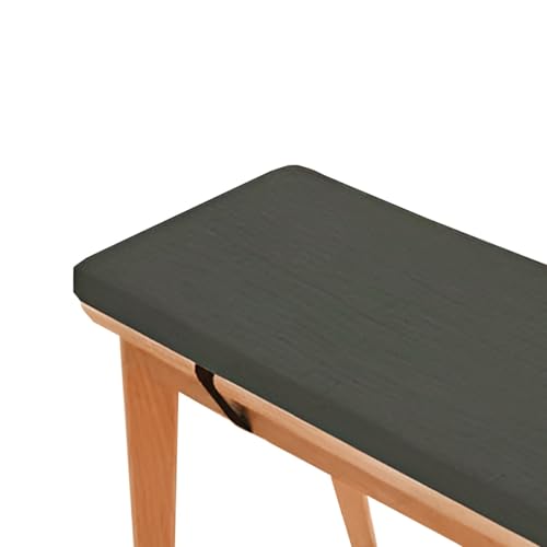 Bench Cushion 2" Thick Bench Cushion Custom Size for Indoor/Outdoor Furniture Non-Slip Garden Patio Swing Long Chair Seat Pad, Linen Washable Thickened Piano Bench Cushion(Black,20x16x2) - color: Black, size: 20x16x2"