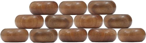 Napkin Rings Set of 12 Handmade Acacia Wood Dining Table Napkin Holder Classic Everyday Thanksgiving Holiday Christmas Festive Party Gift Farmhouse Décor - size: Natural Round - Set of 12