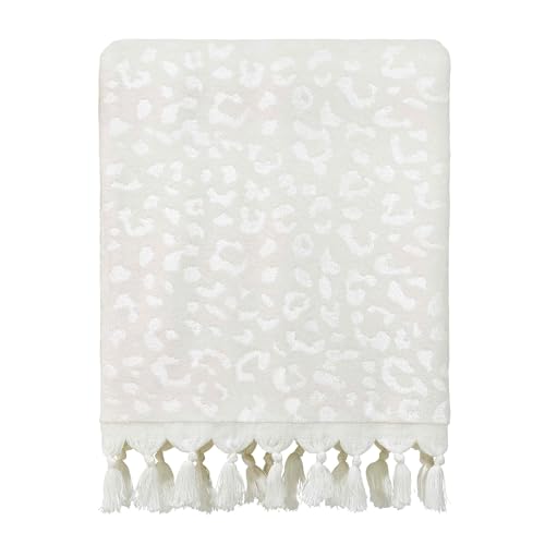 Nicole Miller - Bath Towels, Soft & Absorbent Cotton, Dorm Room Essentilals, Set of 2 (Celina Collection, Cream) - size: 2pc Bath Towels