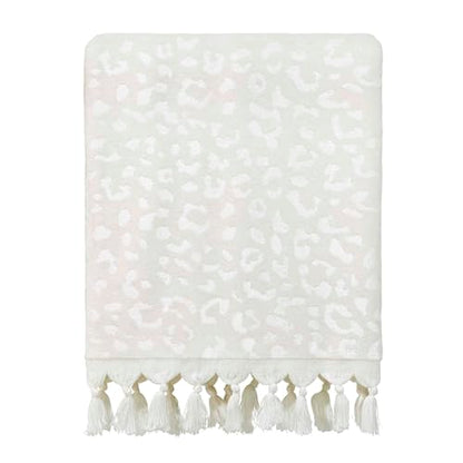 Nicole Miller - Bath Towels, Soft & Absorbent Cotton, Dorm Room Essentilals, Set of 2 (Celina Collection, Cream) - size: 2pc Bath Towels