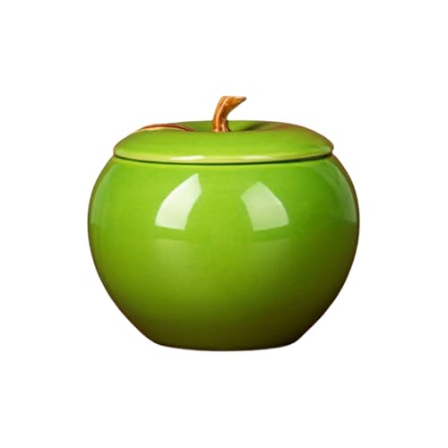 Ceramic Jewelry Box,apple tabletop ornament Wedding Souvenir Jewelry Trinket Storage Tank Container Storage for Ring Necklace Bracelet Earrings Rings and Accessories (Green) - color: Green