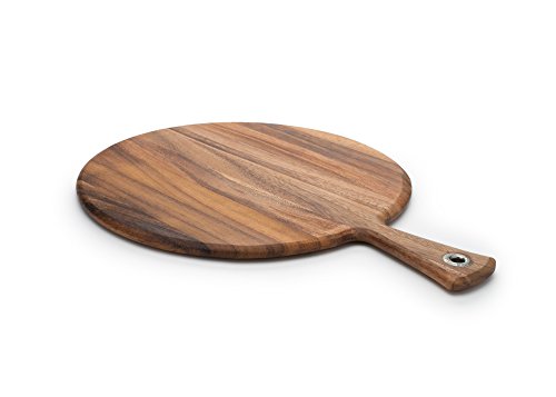 Ironwood Gourmet Round Provencale Paddle Round, Acacia Wood 0.5 x 12 x 16 inches - size: 16"L x 12"W