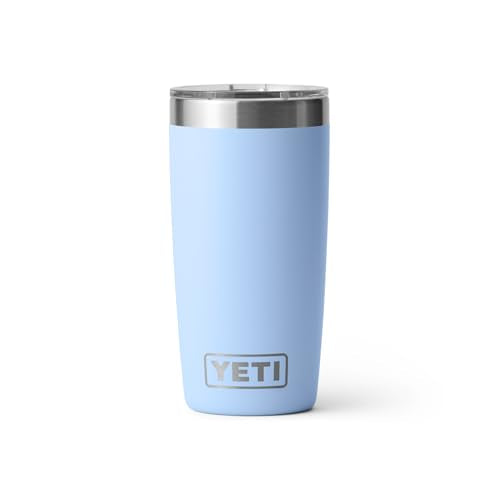 YETI Rambler 10 oz Tumbler, Stainless Steel, Vacuum Insulated with MagSlider Lid, Big Sky Blue - color: Big Sky Blue