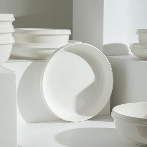 Stone Lain Verso 4-Piece Dinner Plate Set Porcelain, White - size: 4-Piece - Dinner Plate