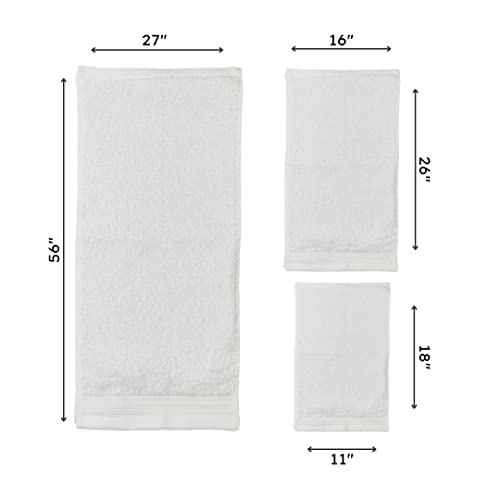 Kaufman - Personalized Hotel Quality Towels Embroidered (2 Bath Towel, 2 Hand Towel, & 2 Fingertip) White Towel 6 pc Set with Monogrammed Letter 100% Cotton for Bathroom,and Spa (His/Hers)