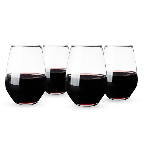 Spiegelau Authentis All Purpose Tumblers, Large Crystal Clear Stemless Glasses for Red and White Wines for Housewarming Gifts, Holiday Celebrations, Picnic, Home Bar, 22.4 oz, Set of 4 - style: XXL tumbler