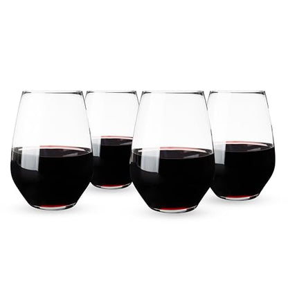Spiegelau Authentis All Purpose Tumblers, Large Crystal Clear Stemless Glasses for Red and White Wines for Housewarming Gifts, Holiday Celebrations, Picnic, Home Bar, 22.4 oz, Set of 4 - style: XXL tumbler