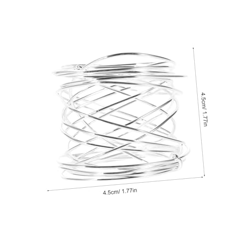 STOBAZA Silver Metal Napkin Rings Set of 6 1.77 in Round Napkin Buckles for Wedding Dinner Parties Banquet Table Settings and Family Gatherings