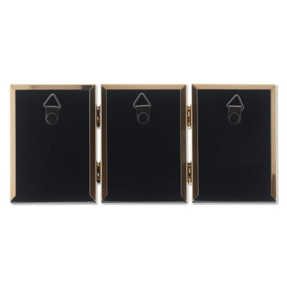 Lawrence Frames Bead Border Design, 2.5x3.5 Triple, Gold - color: Gold, size: 2.5x3.5 Triple