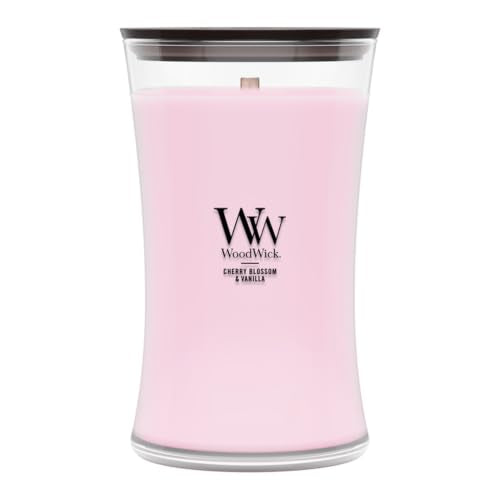 WoodWick Cherry Blossom & Vanilla Large Hourglass Scented Candle - color: Cherry Blossom & Vanilla, size: 21.5oz