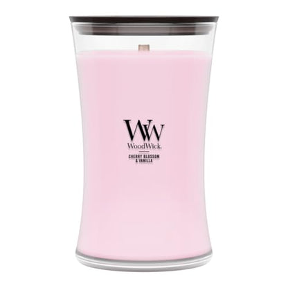 WoodWick Cherry Blossom & Vanilla Large Hourglass Scented Candle - color: Cherry Blossom & Vanilla, size: 21.5oz