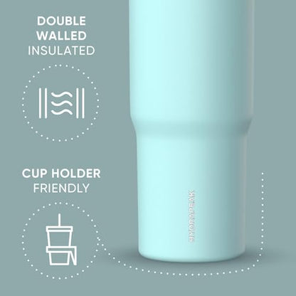 Hydrapeak Nomad 32oz Stainless Steel Insulated Travel Tumbler with Handle & Straw Lid, Leakproof, Cupholder Friendly, Back to School, College Dorm, Gym & Everyday Hydration, Cold 24 Hours (Alpine) - color: Alpine
