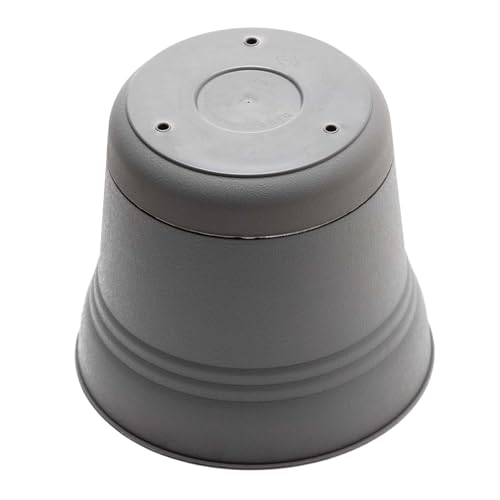 Bloem Saturn Planter w/Saucer 5" Charcoal Gray (SP05908) - color: Charcoal Gray, size: 5"