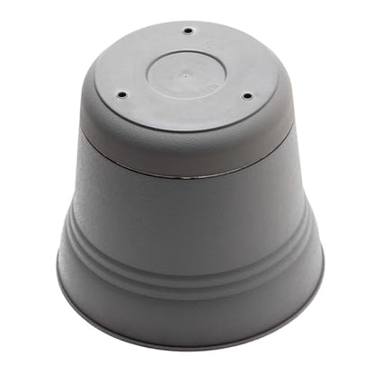 Bloem Saturn Planter w/Saucer 5" Charcoal Gray (SP05908) - color: Charcoal Gray, size: 5"