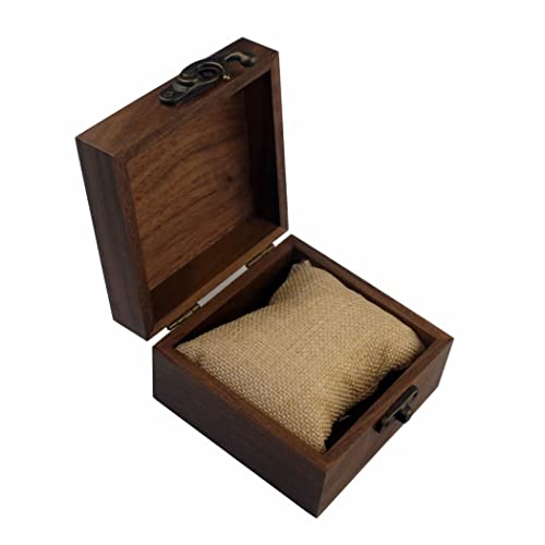 Walnut Wood Box for Crafts, Jewelry Box and watch box Wooden Keepsake Box Gift (Walnut) - color: Walnut