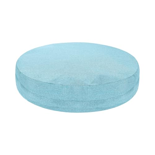 uxcell Round Floor Pillow Cover, 15.7" Floor Cushion Cover, Washable Dustproof Round Tatami Meditation Pillow Protector with Zipper for Living Room Bedroom Office Outdoor Indoor, Sky Blue - color: Sky Blue, size: 15.8" x 15.8" (Pack of 1)