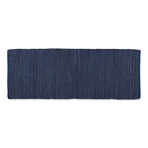 DII Chindi Home Collection Handwoven Multicolor Area Rag Rug, Runner, 2' 3" x6', French Blue - color: French Blue, size: 2'3" x 6' (Rectangular)