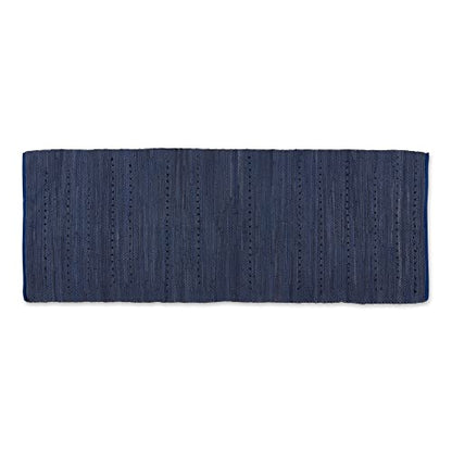 DII Chindi Home Collection Handwoven Multicolor Area Rag Rug, Runner, 2' 3" x6', French Blue - color: French Blue, size: 2'3" x 6' (Rectangular)