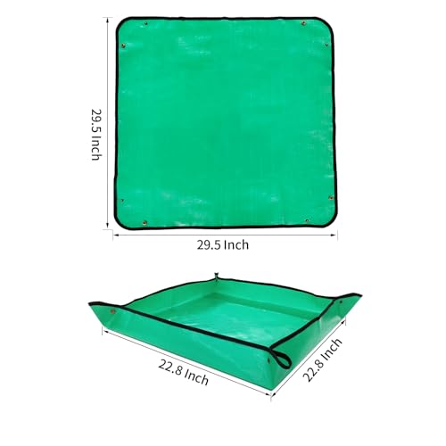 FANTIAN Potting Mat for Indoor Plant Transplanting, 29.5" X29.5" Waterproof Repotting Mat, Foldable Soil Change Mat Gardening Planting Mat - Gifts for Plant Lovers - size: 29.5" X 29.5"
