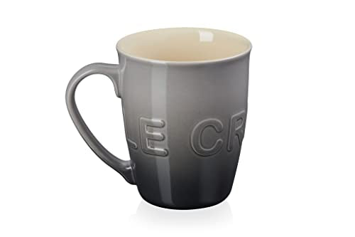 Le Creuset Stoneware Extra-Large Logo Coffee Mug, 20oz., Oyster - color: Oyster, size: 20 Ounces