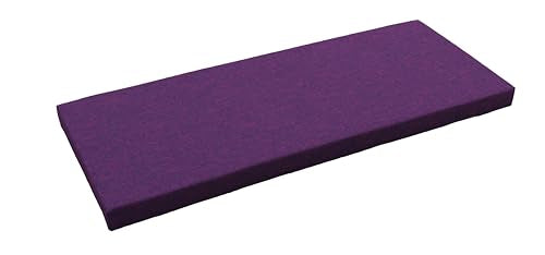 Custom Bench Cushion 36Inch, Cushion for Window Seat, Indoor/Outdoor Foam Furniture Cushion, Long Chair Seat Pad for Patio Swing Garden Sofa Piano, Optional Piping, Purple 14" X 36"X 2" - color: 8- Purple, size: 14"W X 36"LX 2"T