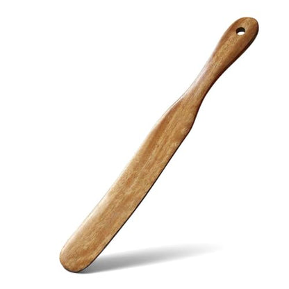 AOOSY Skinny Spurtle,11In Acacia Wood Spatula for Sourdough, Mixing | Long Handle Wooden Spatula for Sourdough Starter,Reaching Bottom of Jars, Spurtles Kitchen Tools for NonStick Cookware - size: 1 Pcs Wooden Spurtle