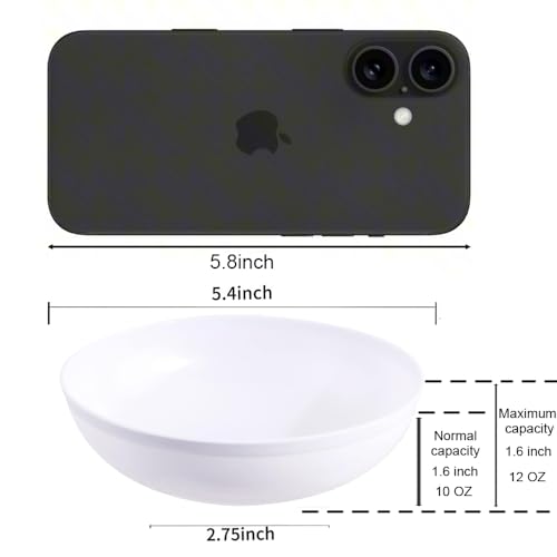 bUCLA 50Pack 12oz White Plastic Bowls - Disposable White Plastic Salsa Bowls Premium Heavy Duty - Ideal for Wedding &Party - color: White, size: 10oz