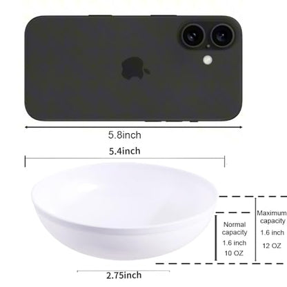 bUCLA 50Pack 12oz White Plastic Bowls - Disposable White Plastic Salsa Bowls Premium Heavy Duty - Ideal for Wedding &Party - color: White, size: 10oz