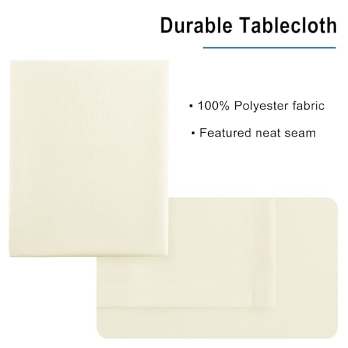 Champagne Square Tablecloth, 30 x 30 Inch, 1 Pack | Waterproof, Wrinkle Resistant, Spillproof, Washable Polyester Table Cloth for Dining Room/Restaurant/Wedding - color: Champagne, size: 30" x 30" (Square)