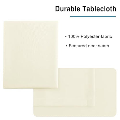 Champagne Square Tablecloth, 30 x 30 Inch, 1 Pack | Waterproof, Wrinkle Resistant, Spillproof, Washable Polyester Table Cloth for Dining Room/Restaurant/Wedding - color: Champagne, size: 30" x 30" (Square)