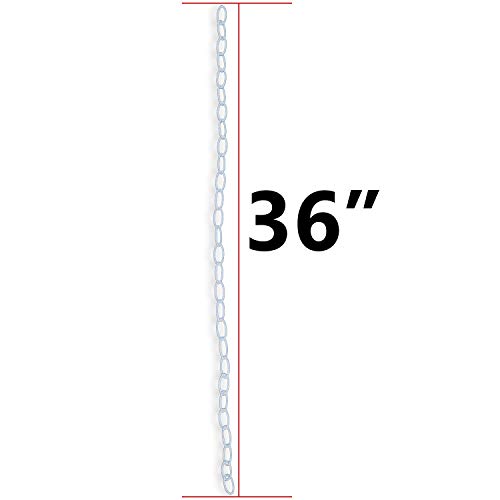 Blue Donuts Chain Extension in Powder Coated White, 36 inches Long, Strong Hold - color: Standard