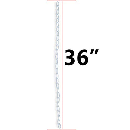 Blue Donuts Chain Extension in Powder Coated White, 36 inches Long, Strong Hold - color: Standard