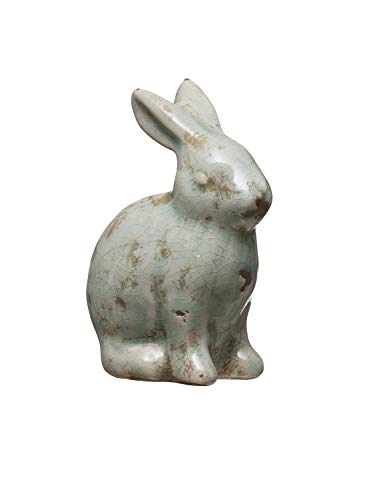 Creative Co-Op Distressed Terracotta Rabbit Figurine
