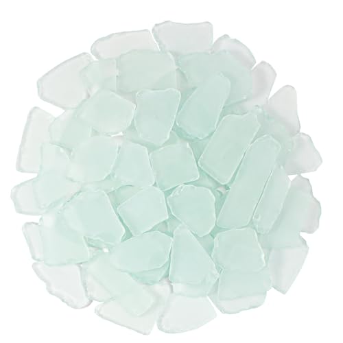 Keedolla White Beach Sea Glass for Crafts, Frosted Seaglass Pieces Decor Vase Filler Crushed for Aquarium, DIY Art Craft, Beach Wedding and Home Decor - color: White, size: 15 OZ / 0.93 LB