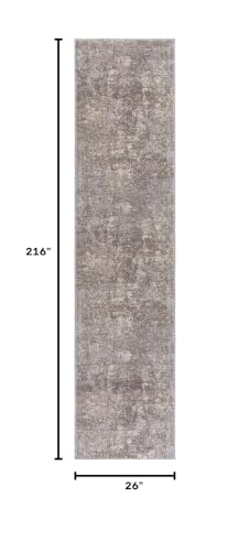 SAFAVIEH Madison Collection 2'2" x 18' GreyBeige MAD471G Modern Abstract Non-Shedding Entryway Foyer Living Room Kitchen Runner Rug - color: Grey/Beige, size: 2'2" x 18' (Runner)