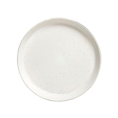Sango 12-Piece Stoneware Dinnerware Set for 4, Modern White & Black Plates and Bowls Sets with Speckled Glaze, Durable Kitchen Ceramic Dish Set, Microwave & Dishwasher Safe Everyday Dishes, Stockholm - color: Black/White, size: 12-Piece Set