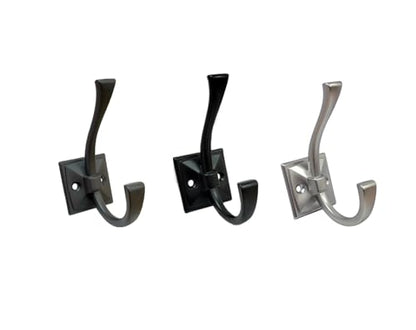 Coat and Hat Hook, Zinc Die Cast, Nickel, 5 Pack, Made in Taiwan - color: Nickel, size: 5 Pack