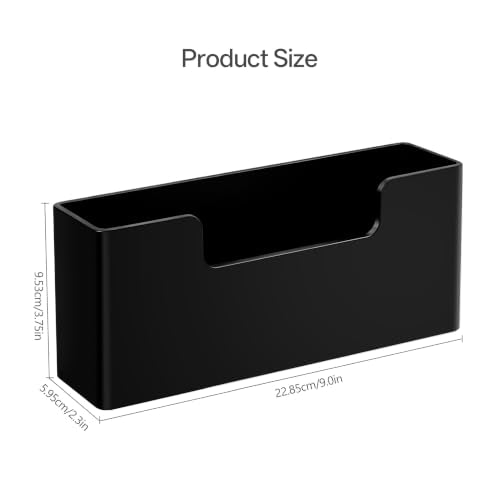 HBlife Acrylic Guest Towel, Paper Napkin Holder for Bathroom - Black Waterproof Vertical Stand, Disposable Paper Hand Towel Dispenser, Modern Table Tray for Kitchen, Home, Hotel, Office - color: Black Guest Towel Holder