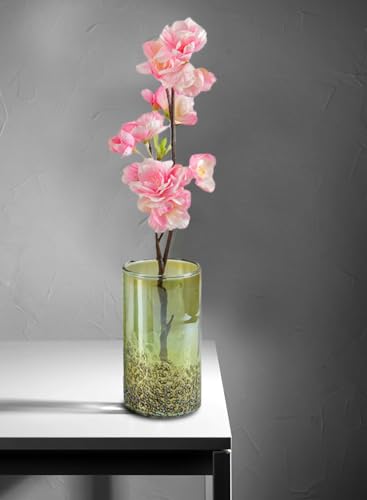 Serene Spaces Living 6" Speckled Green Glass Bud Vases, Tall & Slender Floral Vase, Perfect for Floral Arrangements at Home, Office, Wedding Tablescapes, Celebratory Events, Pack of 16 - size: Small - Set of 16