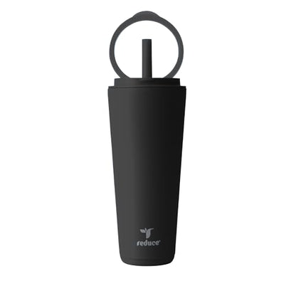 REDUCE Halo 32 oz Stainless Steel Vacuum Insulated Tumbler - Spill Proof Travel Mug with Flip Handle Lid - Keeps Drinks Cold for 32 Hrs - Dishwasher Safe - Cupholder Friendly - Phantom - color: Phantom, size: 32 Ounces
