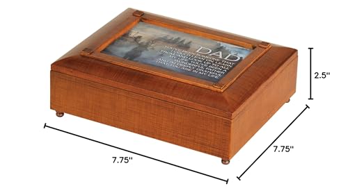 Cottage Garden JBRB18 Dad Grateful You Are In My Life Woodgrain Finish Polymer Photo Frame Jewelry Valet Storage Box - style: Dad Grateful You Are In My Life