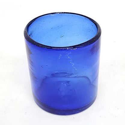 Solid Cobalt Blue 9 oz Short Tumblers (set of 6), Recycled Glass, Lead-free, Toxin-Free (9oz Tumbler) - color: Cobalt Blue, size: 9 oz