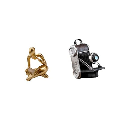 Abstract Figurine Camera Statue Human Model Resin Distinctive Art Craft Sculpture Suitable for Bedroom Living Room Office Gift Shelf Decoration Collec