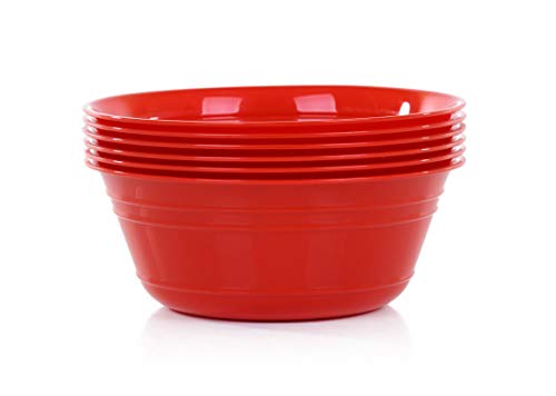 Mintra Home Snack Bowls (Medium 6pk (1.8L), Red) - color: Red, size: Medium 6pk (1.8L)