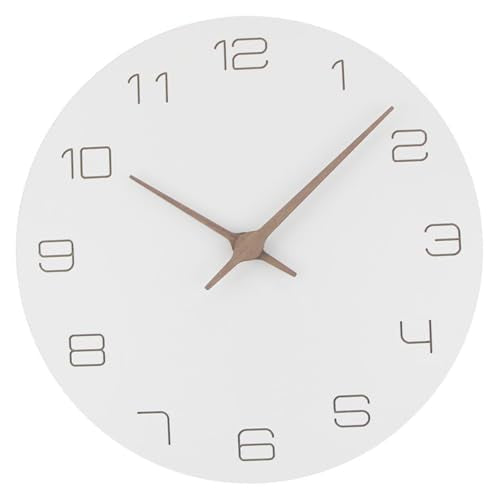 VALICLUD Minimalist Wooden Wall Clock Decorative Artistic Hanging Clock for Living Bedroom Office Home Decor with Fine Craftsmanship and Lightweight Design