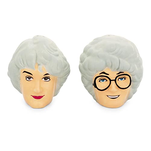 The Golden Girls Sophia and Dorothy Ceramic Salt and Pepper Shakers, Set of 2 | Spice Dispenser Canister Set, Home & Kitchen Decor For Dining Room | Nostalgic Cute Gifts And Collectibles
