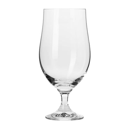 KROSNO Beer Glasses Set of 6, 16.9 oz, Harmony Collection | Drinking Glasses, IPA, Pilsner, Ale, Drinking Set, Lead-Free Crystal, Beer Stein, Dishwasher Safe - style: Beer 16.9 oz (Set of 6)