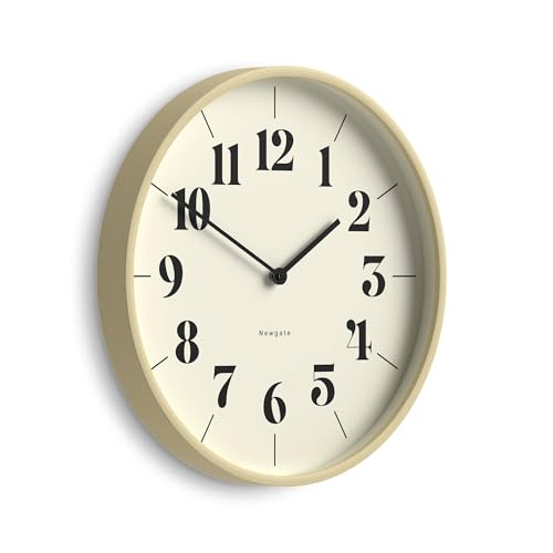 NEWGATE® Hopscotch wall Clock | Large Scandi Inspired Plywood Clock | 16" | Pale Wood case with Stylish Easy to Read Numbers | Modern Minimalist Design for Kitchen, Living Room or Office - color: Pale Plywood